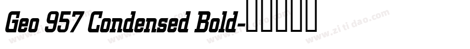 Geo 957 Condensed Bold字体转换